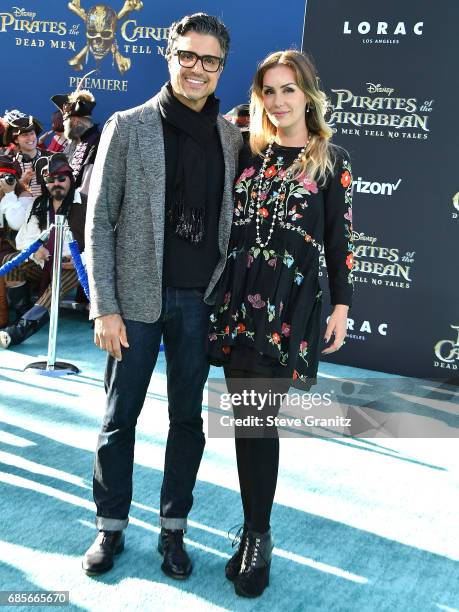 Actor Jaime Camil and Heidi Balvanera arrives at the Premiere Of Disney's "Pirates Of The Caribbean: Dead Men Tell No Tales" at Dolby Theatre on May...