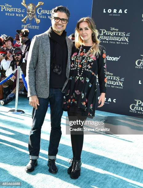 Actor Jaime Camil and Heidi Balvanera arrives at the Premiere Of Disney's "Pirates Of The Caribbean: Dead Men Tell No Tales" at Dolby Theatre on May...