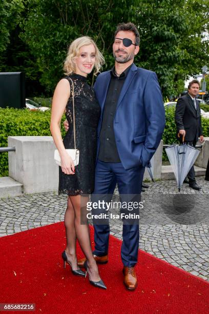 German actress Judith Richter and Oliver Lang attend the Bayerischer Fernsehpreis 2017 at Prinzregententheater on May 19, 2017 in Munich, Germany.