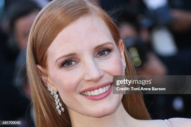 Jessica Chastain attends the "Okja" screening during the 70th annual Cannes Film Festival at Palais des Festivals on May 19, 2017 in Cannes, France.