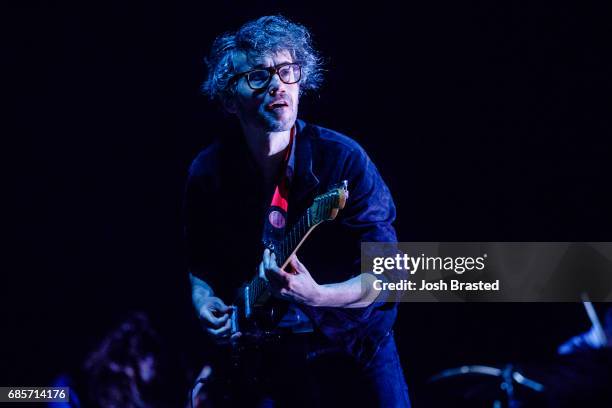 Laurent Brancowitz of Phoenix performs during the Hangout Music Festival on May 18, 2017 in Gulf Shores, Alabama.