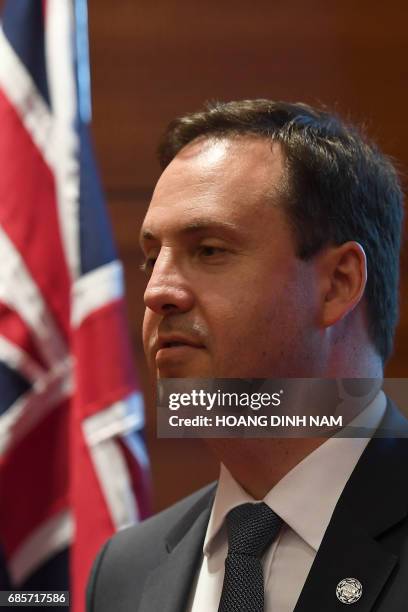 Australia's Minister for Trade, Tourism and Investment Steven Ciobo speaks during an interview with AFP on the sidelines of the Asia-Pacific Economic...