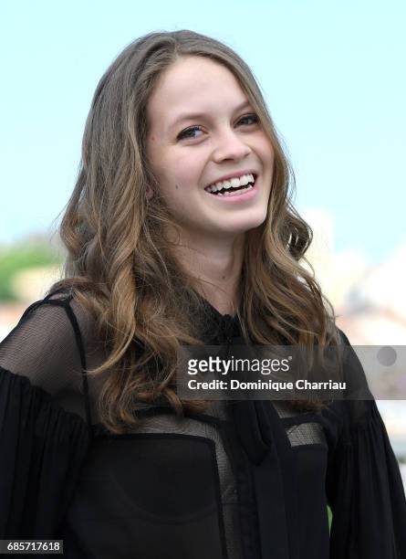 Actress Ana Valeria Becerril attends the "April's Daughter" photocall during the 70th annual Cannes Film Festival at Palais des Festivals on May 20,...