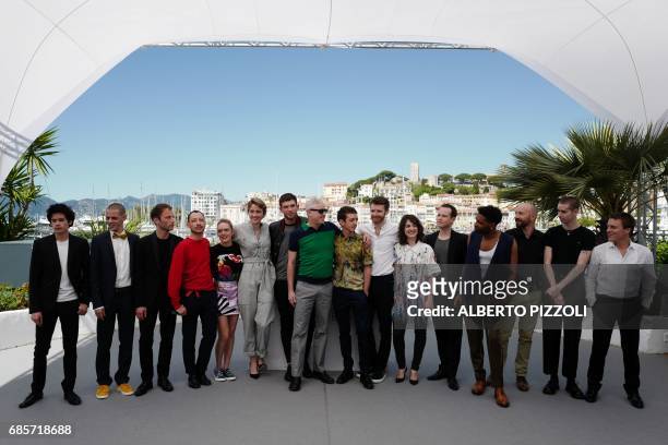 French actor Theophile Ray, French actor Mehdi Rahim-Silvioli, French actor Simon Guelat, French actor Julien Herbin, French actress Coralie Russier,...