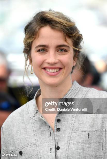 Actress Adele Haenel attends the "120 Beats Per Minute " photocall during the 70th annual Cannes Film Festival at Palais des Festivals on May 20,...