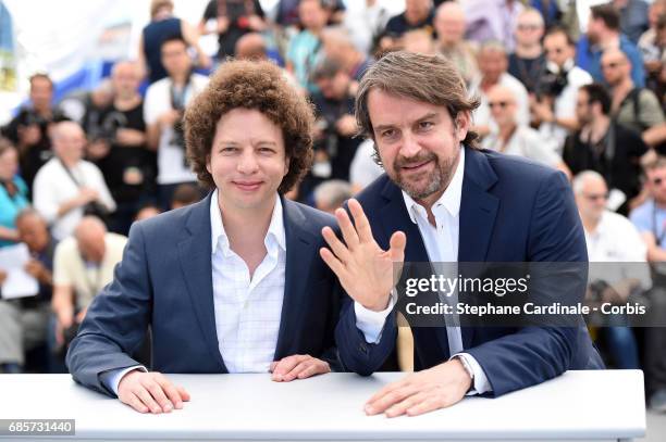 Director Michel Franco and Lorenzo Vigas attend the "April's Daughter" photocall during the 70th annual Cannes Film Festival at Palais des Festivals...