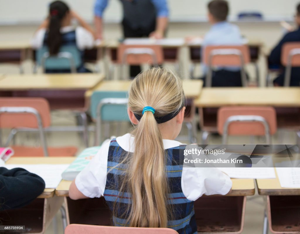 Students at Catholic school.