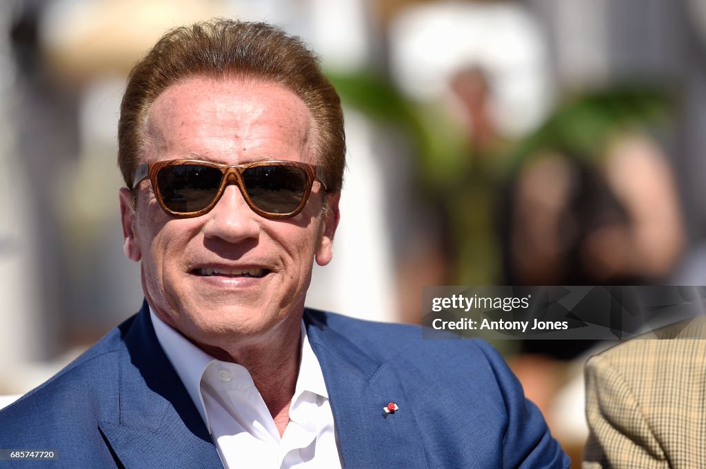 Arnold Schwarzenegger and Jean-Michel Cousteau Photocall for 'Wonders of the Sea 3D'