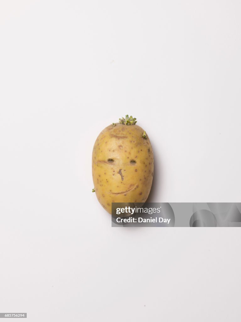 Potato head, smiling