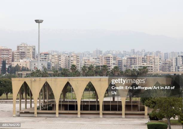 The lebanese pavillon at the Rachid Karami international exhibition center designed by brazilian architect Oscar Niemeyer, North Governorate,...