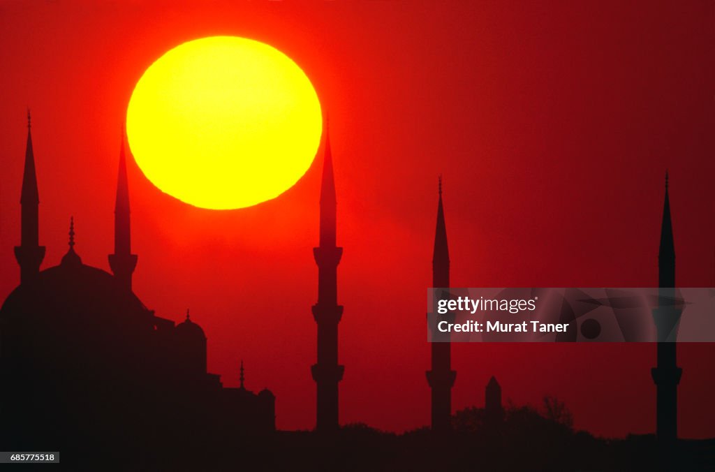 Blue Mosque at sunset