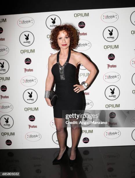 Vicky Larraz attends Playboy Magazine launching at Opium Club on May 18, 2017 in Madrid, Spain.