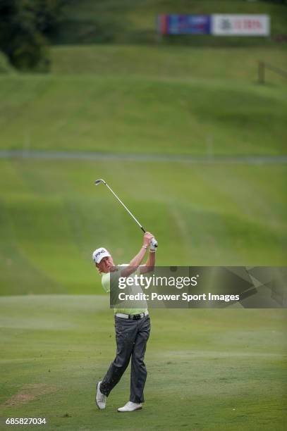 Miguel Angel Jimenez of Spain in action during day four of the UBS Hong Kong Open Championship at the Hong Kong Golf Club on 17 November 2012, at the...