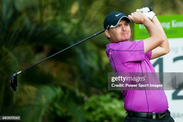 James Morrison of England in action during Round 1 of the UBS Hong Kong Golf Open 2011 at Fanling Golf Course in Hong Kong on 1st December 2011.