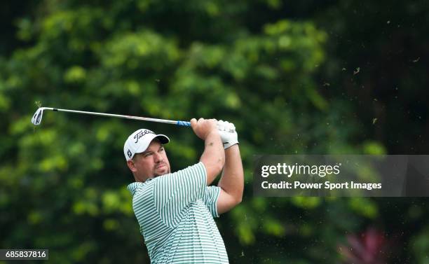 Brendon de Jonge in action during Round 1 of the CIMB Asia Pacific Classic 2011 at the MINES resort and golf club, on 27 October 2011, near Kuala...