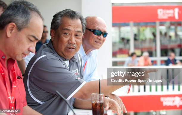 The Malaysian Deputy Prime Minister, Tan Sri Muhyiddin Yassin at lunch in the Langkawi Suite during Round 3 of the CIMB Asia Pacific Classic 2011 at...