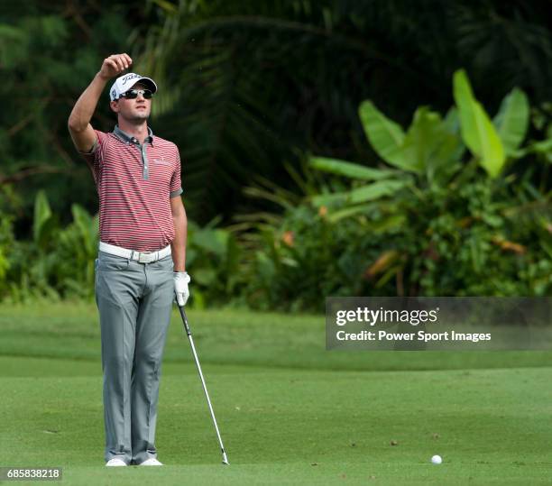 Kyle Stanley in action during Round 1 of the CIMB Asia Pacific Classic 2011 at the MINES resort and golf club, on 27 October 2011, near Kuala Lumpur,...