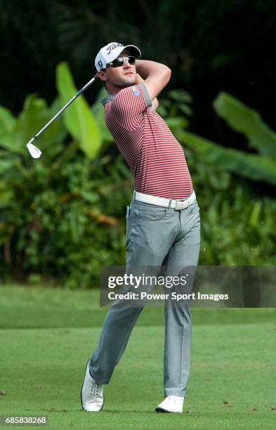 Kyle Stanley in action during Round 1 of the CIMB Asia Pacific Classic 2011 at the MINES resort and golf club, on 27 October 2011, near Kuala Lumpur,...