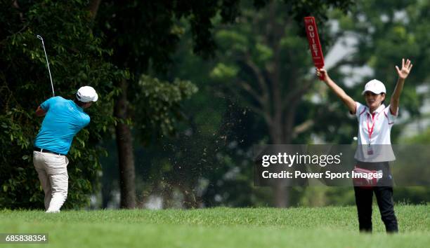 Fredrik Jacobson in action on the third fairway during Round 1 of the CIMB Asia Pacific Classic 2011 at the MINES resort and golf club, on 27 October...