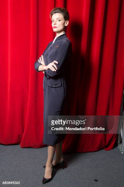 Actress Christiane Filangieri, one of the protagonists of the TV series Il paradiso delle signore. Italy, 3rd December 2015