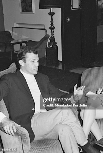 Georges Pretre, world-famous French conductor, portayed in a moment of relax. He's one of Maria Callas's favourite conductors, with whom she works...