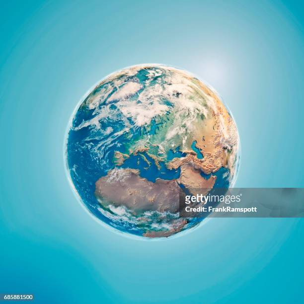 europa 3d-render planet erde wolken - global stock-fotos und bilder