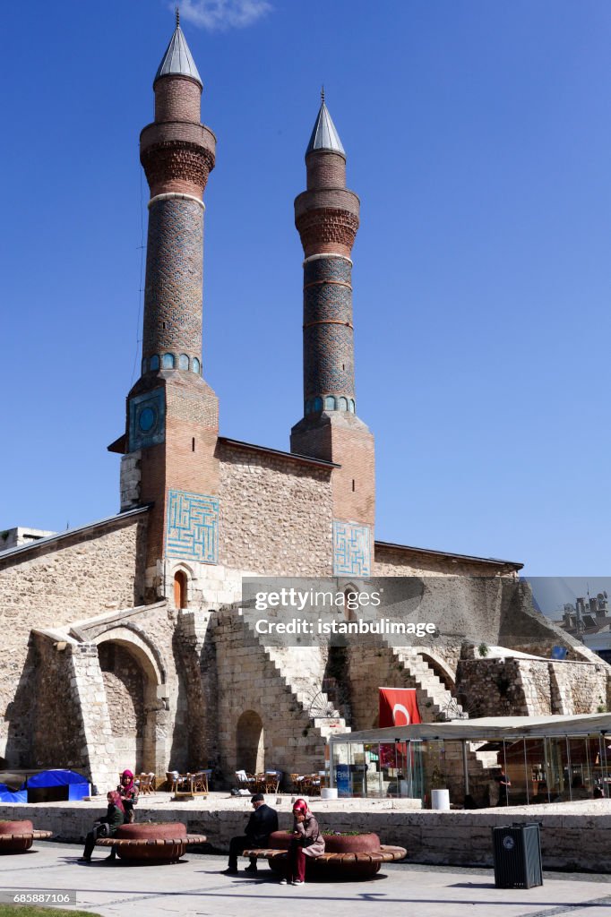 Minare Types The Twin Minarets Of Cifte Minare Medrese Sivas High-Res Stock Photo ...