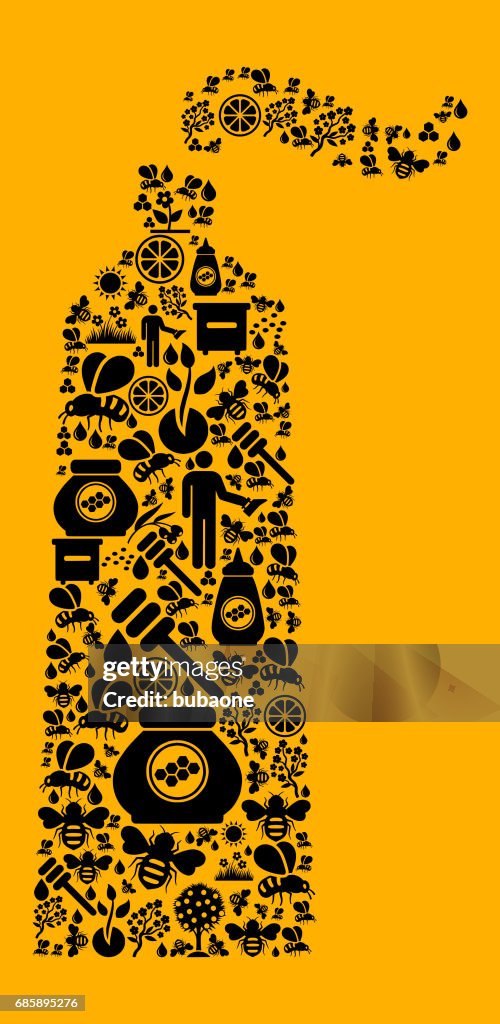 Toothpaste Bee and Honey Vector Icon Background