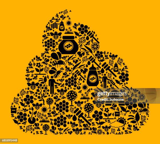 shaving cream bee and honey vector icon background - orange blossom stock illustrations