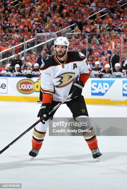 Ryan Kesler of the Anaheim Ducks skates in Game Four of the Western Conference Second Round during the 2017 NHL Stanley Cup Playoffs against the...