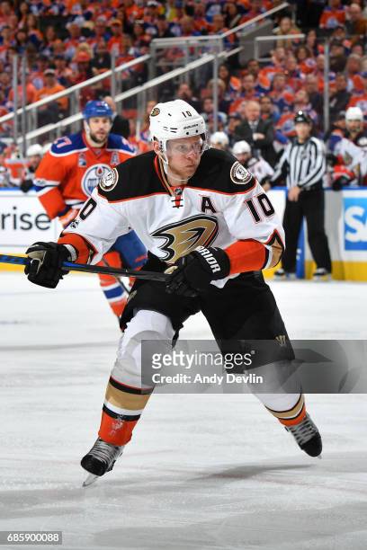 Corey Perry of the Anaheim Ducks skates in Game Four of the Western Conference Second Round during the 2017 NHL Stanley Cup Playoffs against the...
