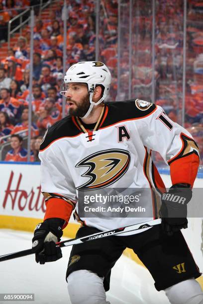 Ryan Kesler of the Anaheim Ducks skates in Game Four of the Western Conference Second Round during the 2017 NHL Stanley Cup Playoffs against the...