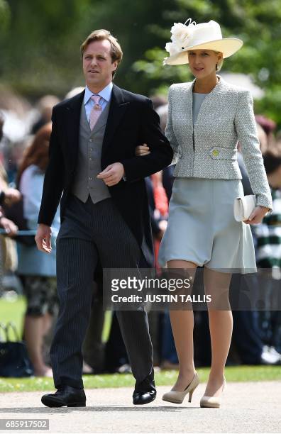 Britain's Lady Gabriella Windsor attends the wedding of Pippa Middleton and James Matthews at St Mark's Church in Englefield, west of London, on May...