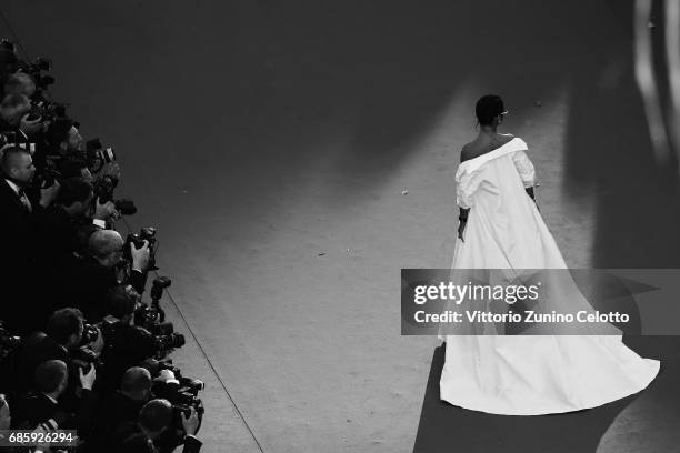 Rihanna attends the 'Okja' screening during the 70th annual Cannes Film Festival at Palais des Festivals on May 19, 2017 in Cannes, France.