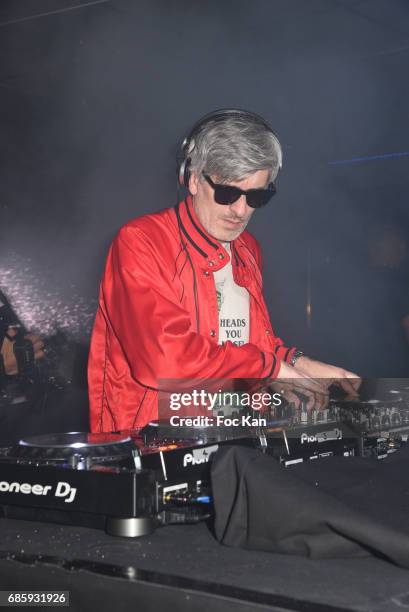 ComposerÊ/actor Kavinsky aka Vincent Belorgey performs during the Villa Schweppes Kavinsky Party at Grand Palais - 70th annual Cannes Film Festival...