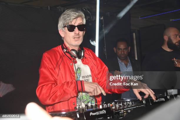 ComposerÊ/actor Kavinsky aka Vincent Belorgey performs during the Villa Schweppes Kavinsky Party at Grand Palais - 70th annual Cannes Film Festival...