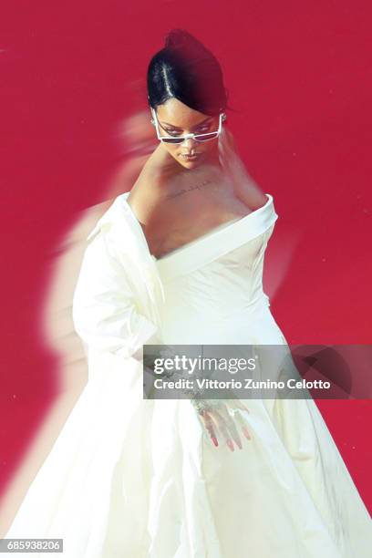 Rihanna attends the 'Okja' screening during the 70th annual Cannes Film Festival at Palais des Festivals on May 19, 2017 in Cannes, France.