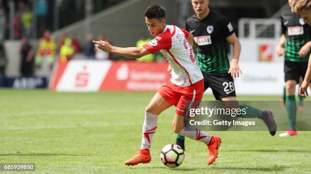 Markus Smarzoch Jahn Regensburg during the German third league match between Preussen Muenster and Jahn Regensburg on May 20, 2017 in Muenster,...