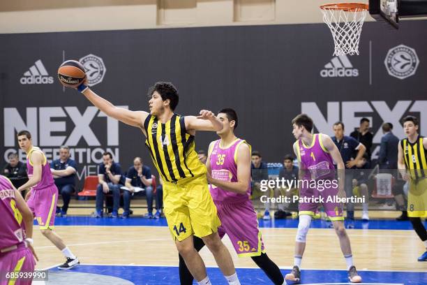 Ahmet Can Duran, #14 of U18 Fenerbahce Istanbul in action during the Euroleague Basketball Adidas Next Generation Tournament game between U18...