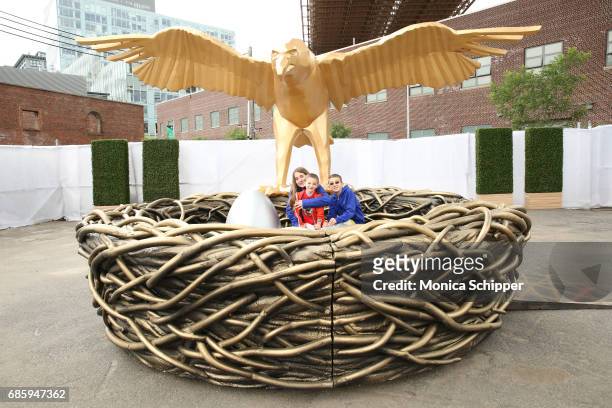Guests attend the Family-Friendly 'Protect Like A Mother' Interactive Exhibit sponsored by Lysol at Brooklyn Bridge Park on May 20, 2017 in Brooklyn,...