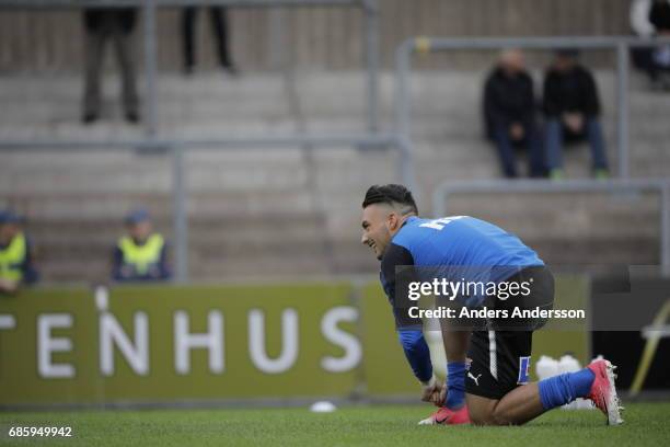 Sead Haksabanovic of Halmstad BK during the Allsvenskan match between Halmstad BK and Orebro SK at Orjans Vall on May 20, 2017 in Halmstad, Sweden.