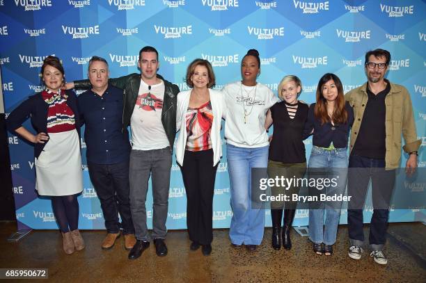 Amber Nash, Larry Murphy, John Roberts, Jessica Walter, Aisha Tyler, Kari Wahlgren, Niki Yang, and Lucky Yates attend Saturday Morning Cartoons in...