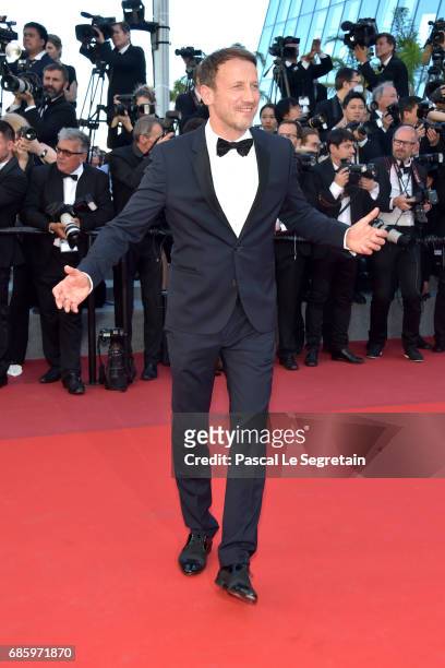 Wotan Wilke Moehring attends the "120 Beats Per Minute " screening during the 70th annual Cannes Film Festival at Palais des Festivals on May 20,...