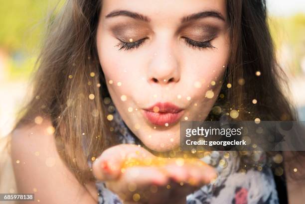 making a wish - magician stock pictures, royalty-free photos & images