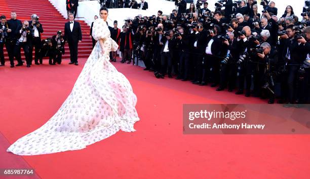 Kendall Jenner attends the "120 Battements Par Minutes " screening during the 70th annual Cannes Film Festival at Palais des Festivals on May 20,...