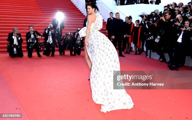 Kendall Jenner attends the "120 Battements Par Minutes " screening during the 70th annual Cannes Film Festival at Palais des Festivals on May 20,...