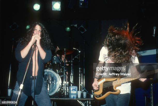 Chris Cornell performs with Soundgarden in concert at the Whisky-A-Go-Go on December 7, 1989 in Los Angeles, California. Chris Cornell