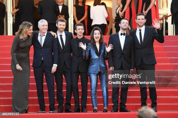 Actor Adele Haenel, director Robin Campillo actors Antoine Reinartz, Nahuel Perez Biscayart, Aloise Sauvage, Felix Maritaud and Arnaud Valois attend...