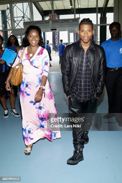 Actor Bryshere Gray and a guest attend Beautycon Festival NYC 2017 at Brooklyn Cruise Terminal on May 20, 2017 in New York City.