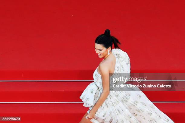 Model Kendall Jenner attends the "120 Beats Per Minute " screening during the 70th annual Cannes Film Festival at Palais des Festivals on May 20,...